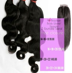 Virgin Peruvian Bundles w/Closure